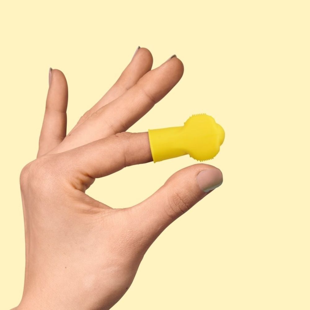 Spazzolino da dito in silicone doppio