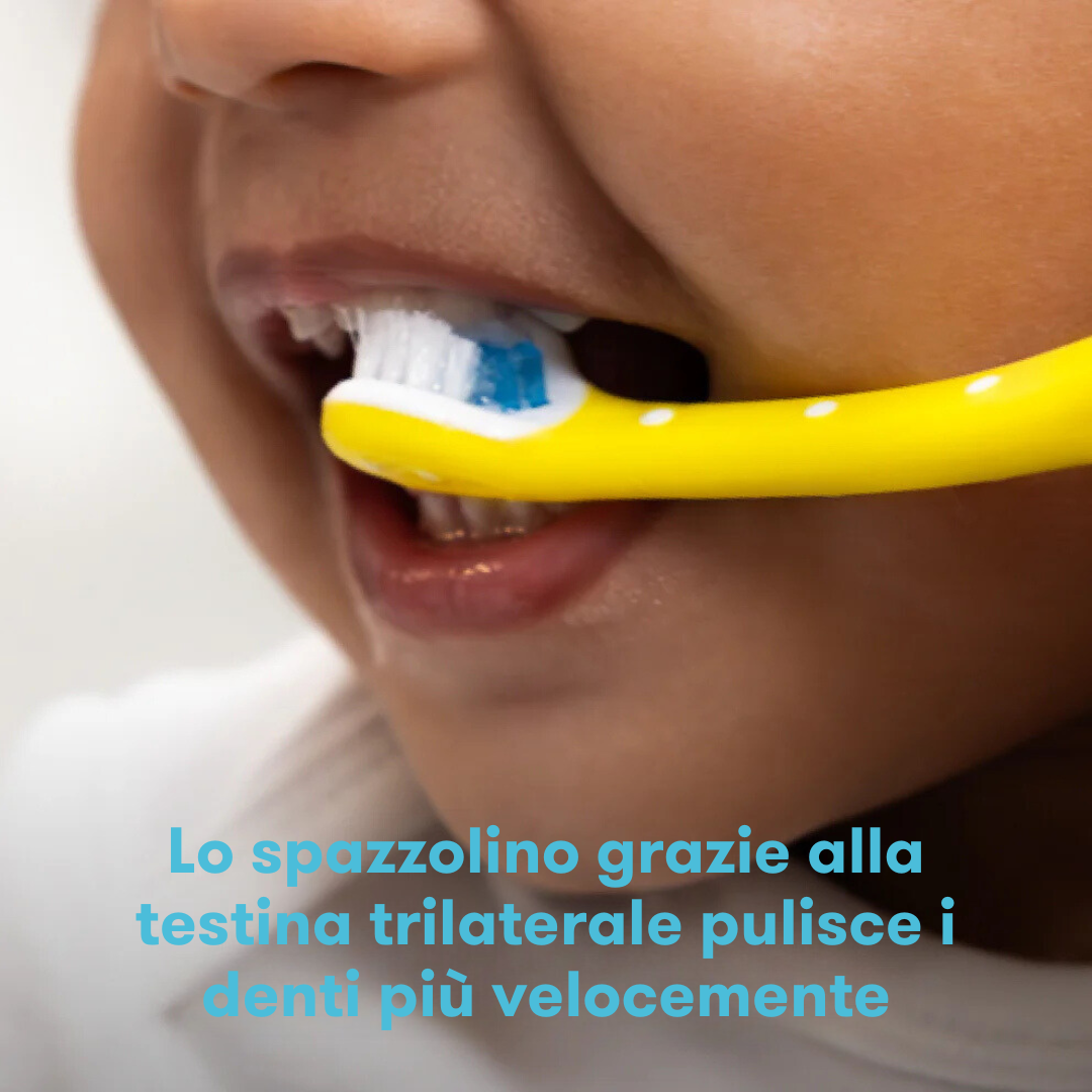 Spazzolino per bambini triangolare Toothhugger - Blu
