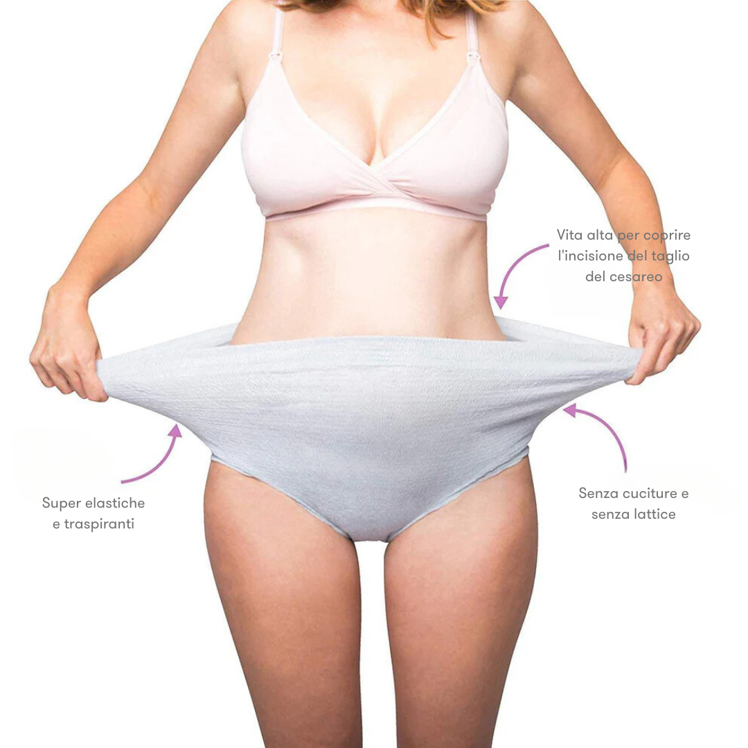 Intimo monouso a vita alta post parto cesareo (8 pezzi)